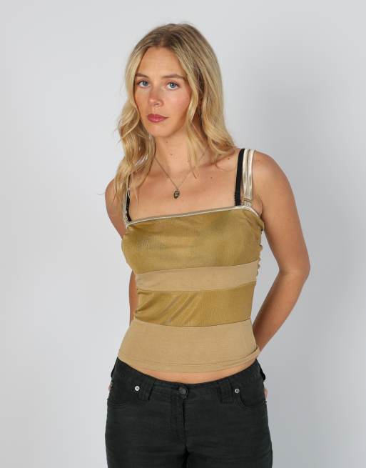 Vintage Unbranded S cami in gold