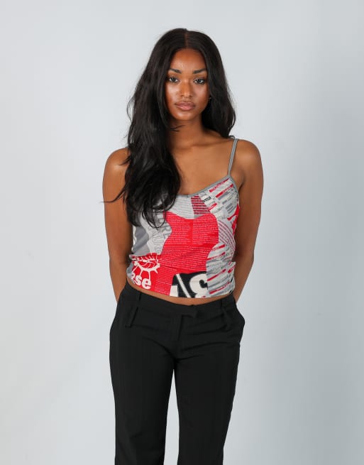 Vintage Unbranded S cami in grey