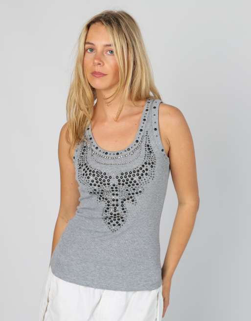 Vintage Unbranded S cami in grey