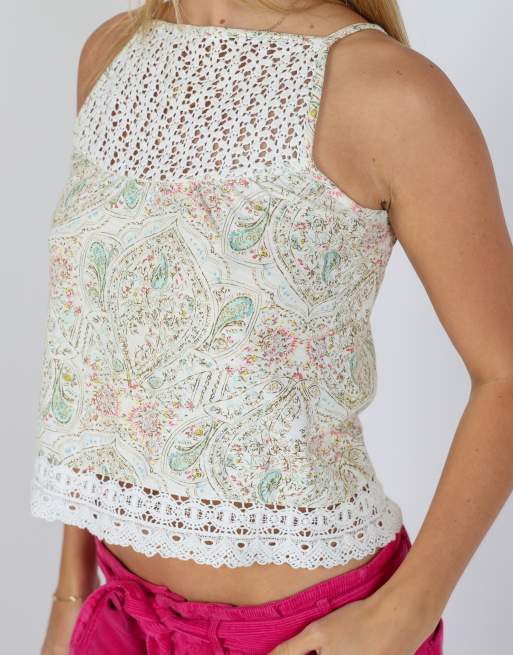 Vintage Unbranded S cami in light green, 4 of 4