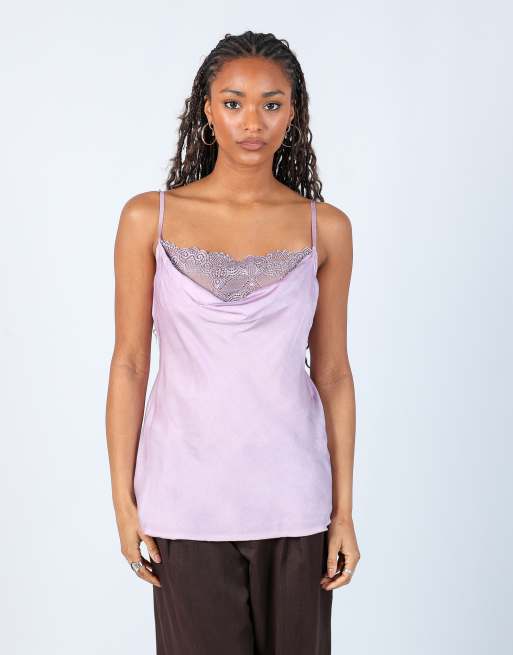 Vintage Unbranded S cami in lilac purple