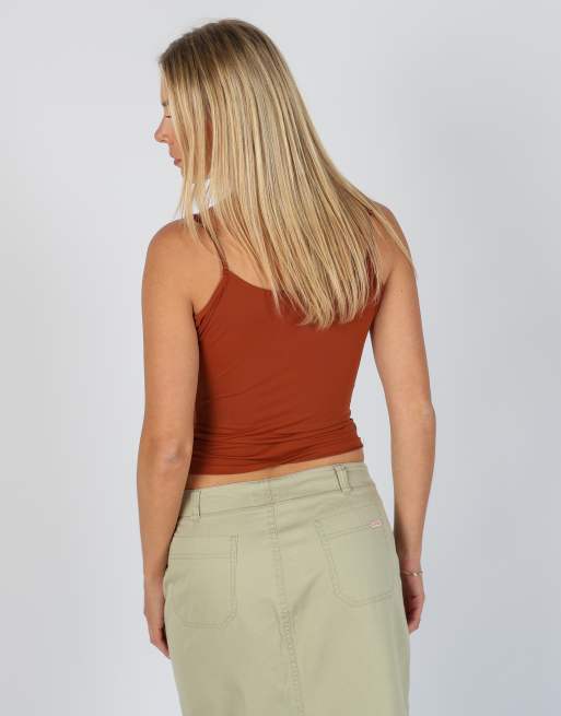 Vintage Unbranded S cami in orange, 2 of 4