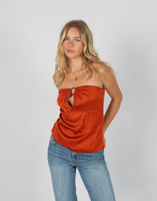 Vintage Unbranded S cami in orange, 1 of 4