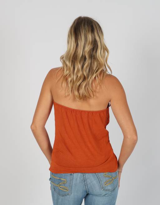 Vintage Unbranded S cami in orange, 2 of 4