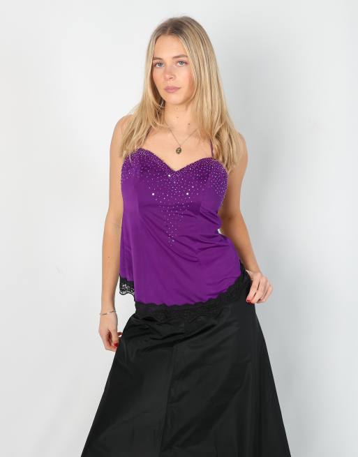 Vintage Unbranded S cami in purple