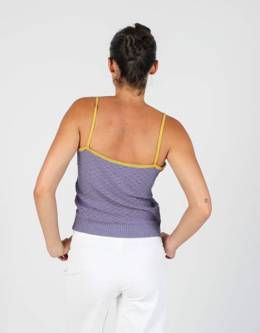Vintage Unbranded S cami in purple, 2 of 4