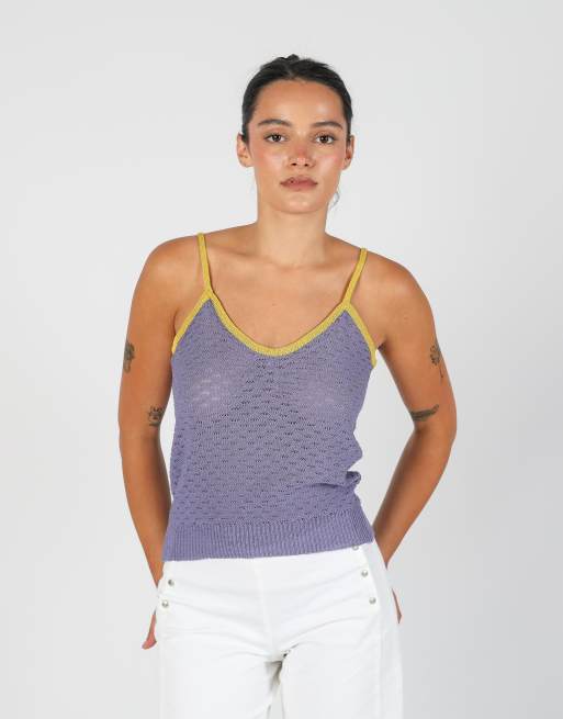 Vintage Unbranded S cami in purple, 3 of 4