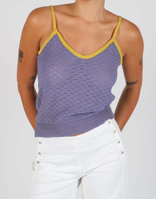 Vintage Unbranded S cami in purple, 4 of 4
