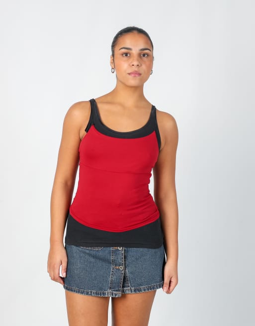 Vintage Unbranded S cami in red