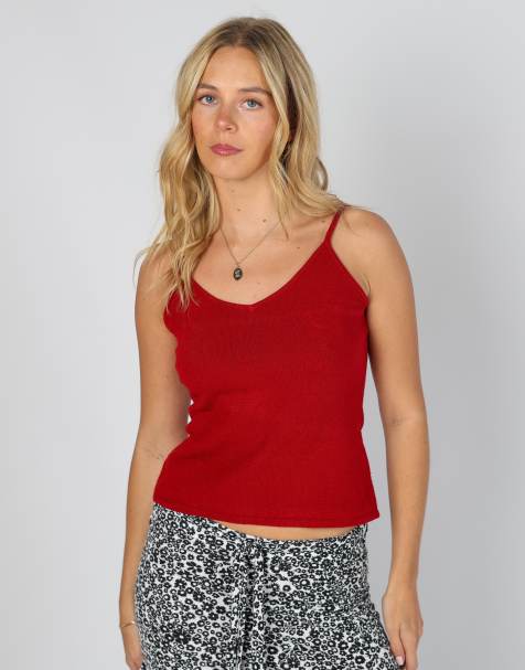 Vintage Unbranded S cami in red - view 1