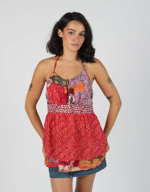 Vintage Unbranded S cami in red, 3 of 4