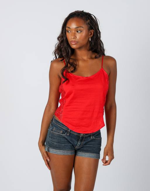 Vintage Unbranded S cami in red, 3 of 4