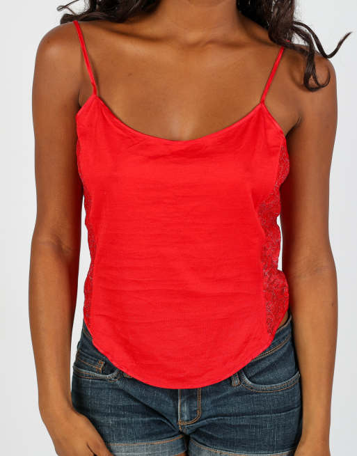 Vintage Unbranded S cami in red, 4 of 4