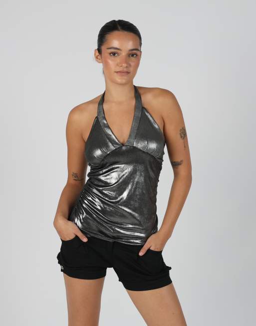 Vintage Unbranded S cami in silver