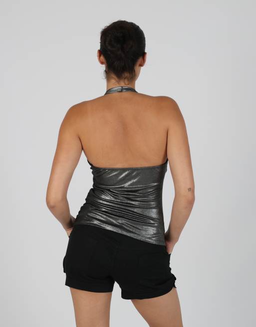 Vintage Unbranded S cami in silver, 2 of 4