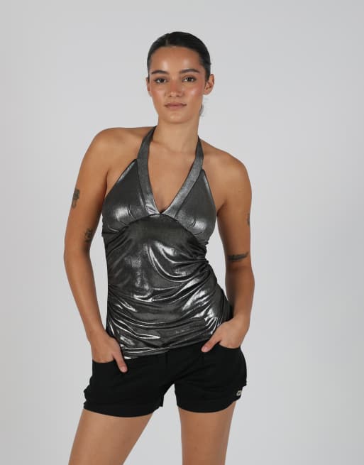 Vintage Unbranded S cami in silver, 3 of 4