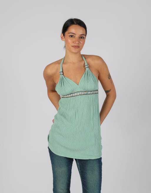 Vintage Unbranded S cami in turquoise