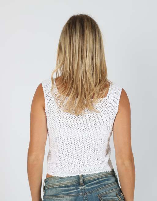 Vintage Unbranded S cami in white, 2 of 4