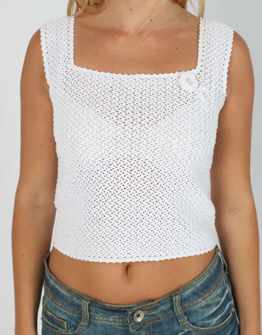 Vintage Unbranded S cami in white, 4 of 4