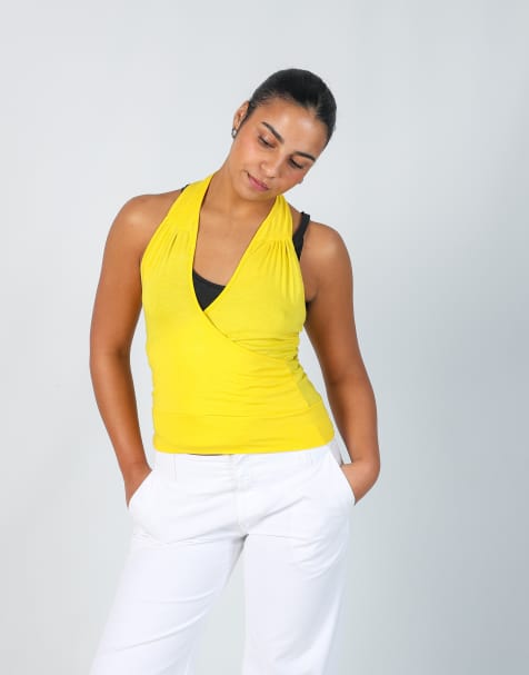 Vintage Unbranded S cami in yellow - view 1