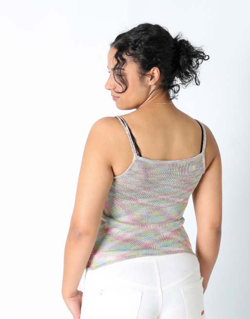 Vintage Unbranded S cami multi colured, 2 of 4