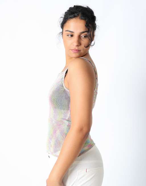 Vintage Unbranded S cami multi colured, 3 of 4
