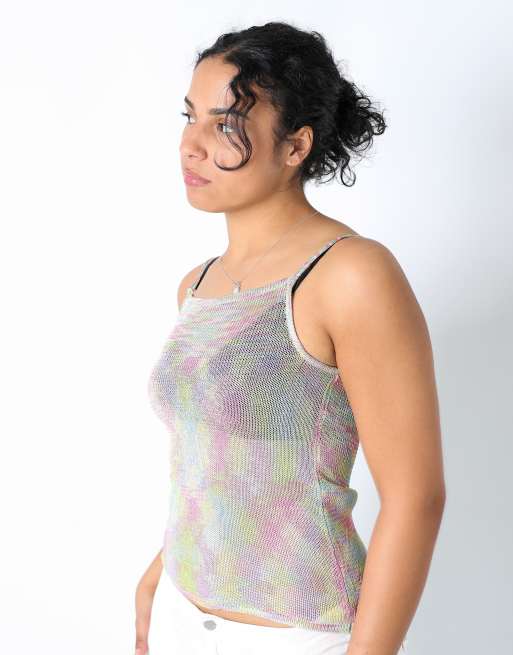 Vintage Unbranded S cami multi colured, 4 of 4