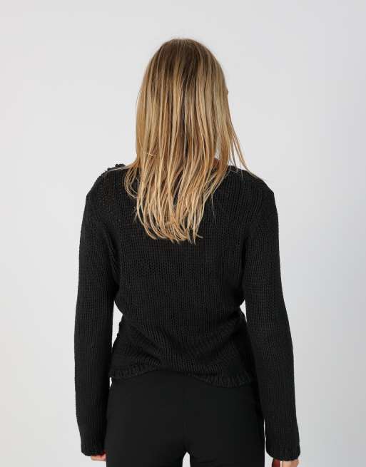 Vintage Unbranded S cardigan in black, 2 of 4