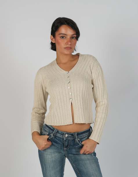Vintage Unbranded S cardigan in cream - view 1