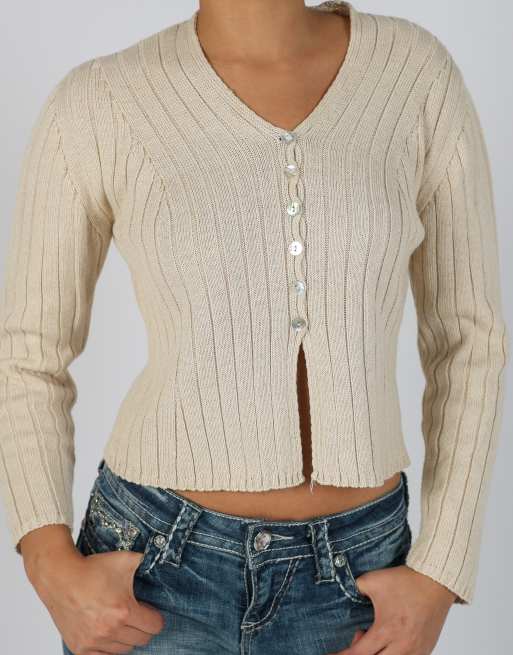 Vintage Unbranded S cardigan in cream, 4 of 4