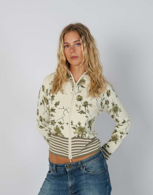 Vintage Unbranded S cardigan in cream, 3 of 4