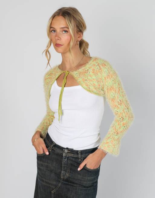 Vintage Unbranded S cardigan in light green