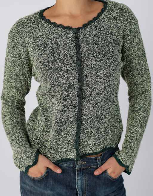 Vintage Unbranded S cardigan in light green, 4 of 4