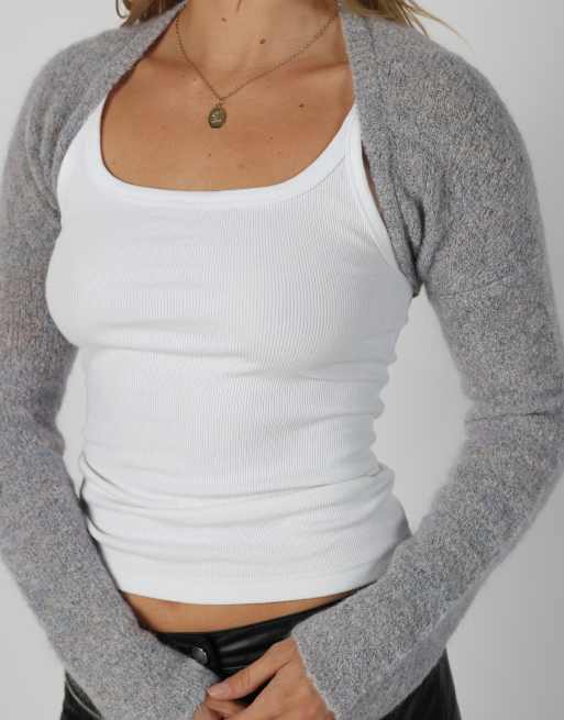 Vintage Unbranded S cardigan in light grey, 4 of 4
