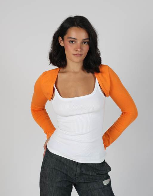 Vintage Unbranded S cardigan in orange, 3 of 4