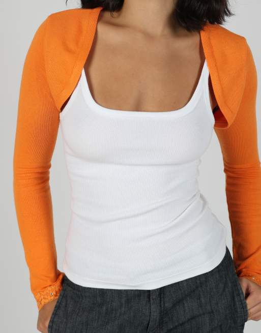 Vintage Unbranded S cardigan in orange, 4 of 4
