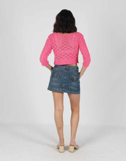 Vintage Unbranded S cardigan in pink, 3 of 4