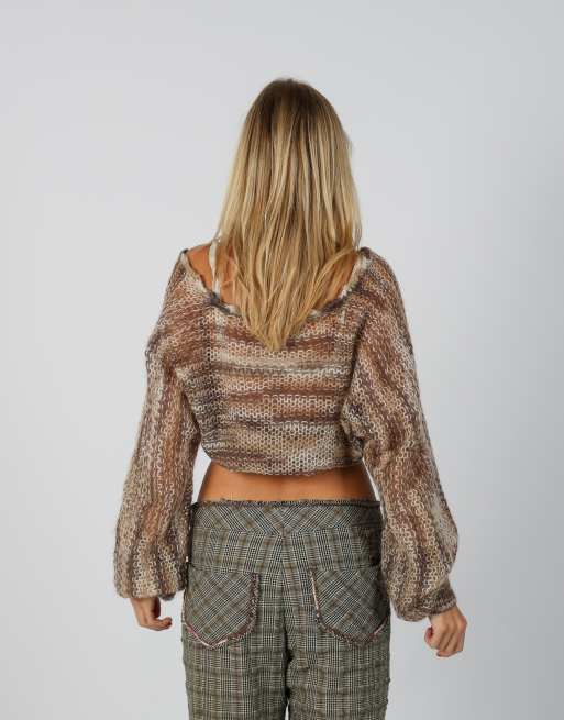 Vintage Unbranded S cardigan in tan, 2 of 4