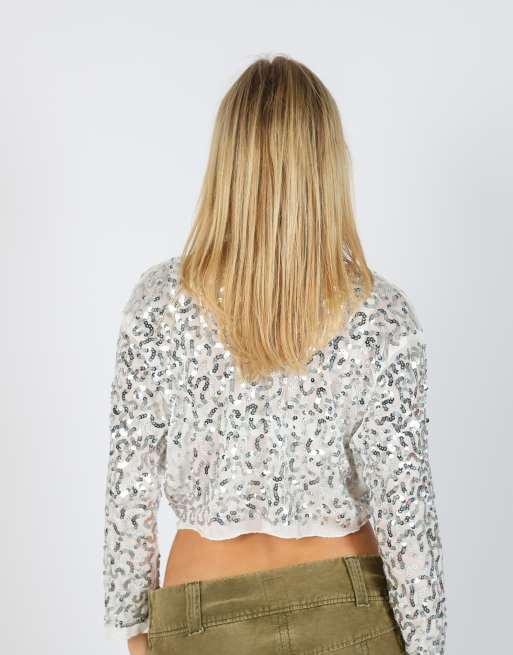 Vintage Unbranded S cardigan in white, 2 of 4