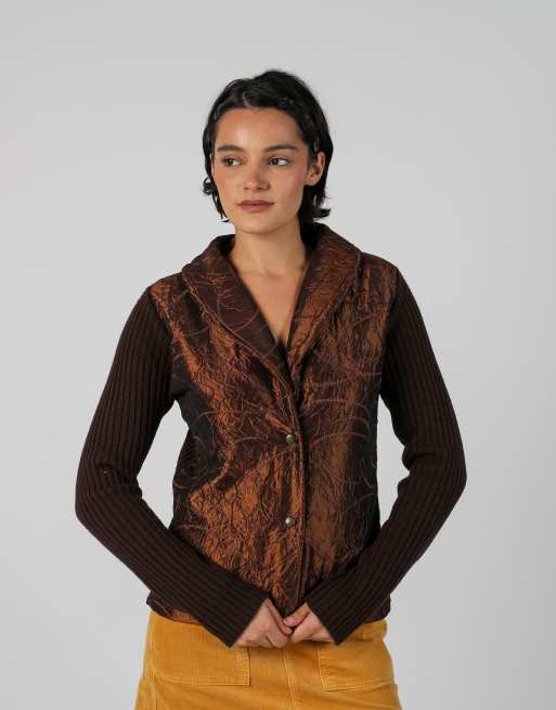 Vintage Unbranded S casual jacket in bronze, 1 of 4
