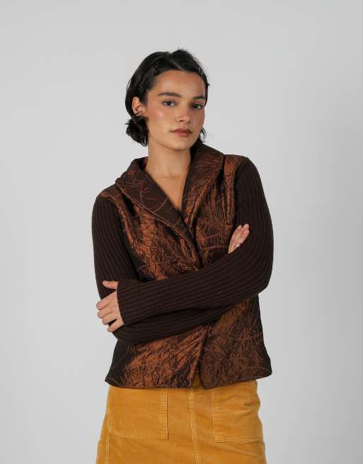 Vintage Unbranded S casual jacket in bronze, 3 of 4