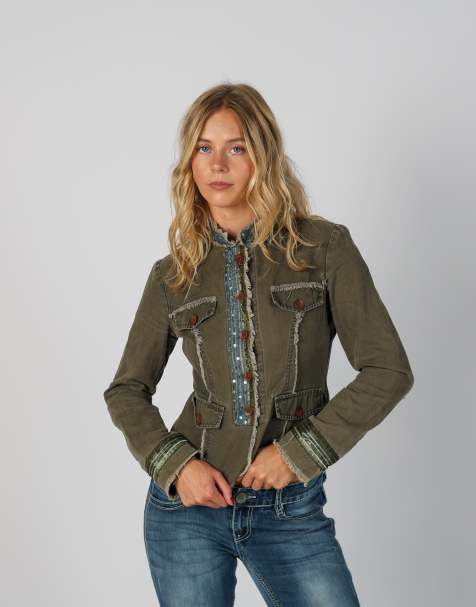 Vintage Unbranded S casual jacket in khaki green - view 1
