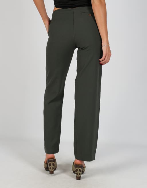 Vintage Unbranded S casual trousers in dark green, 2 of 4
