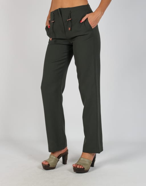 Vintage Unbranded S casual trousers in dark green, 4 of 4