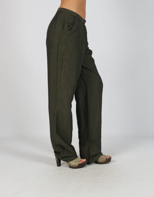 Vintage Unbranded S casual trousers in dark green, 2 of 4