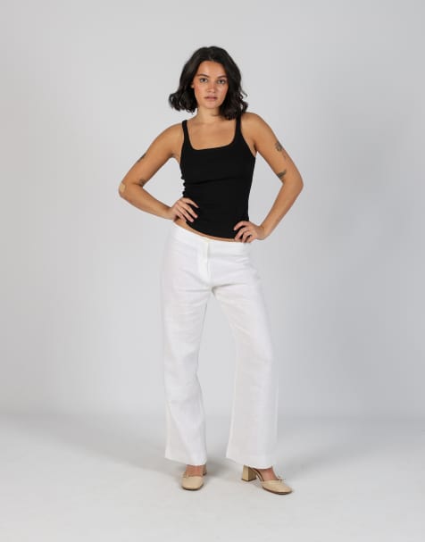 Vintage Unbranded S casual trousers in ivory - view 1