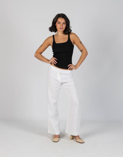 Vintage Unbranded S casual trousers in ivory