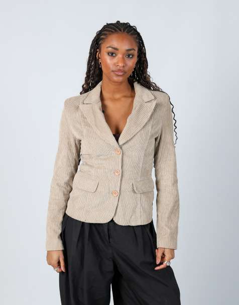 Vintage Unbranded S cord jacket in beige - view 1