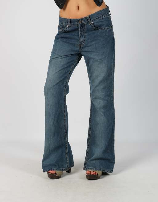 Vintage Unbranded S dad & wide jeans in blue, 2 of 4