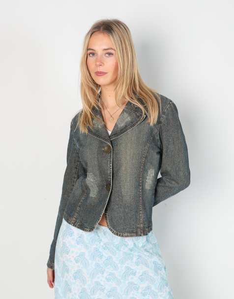 Vintage Unbranded S denim jacket in blue - view 1